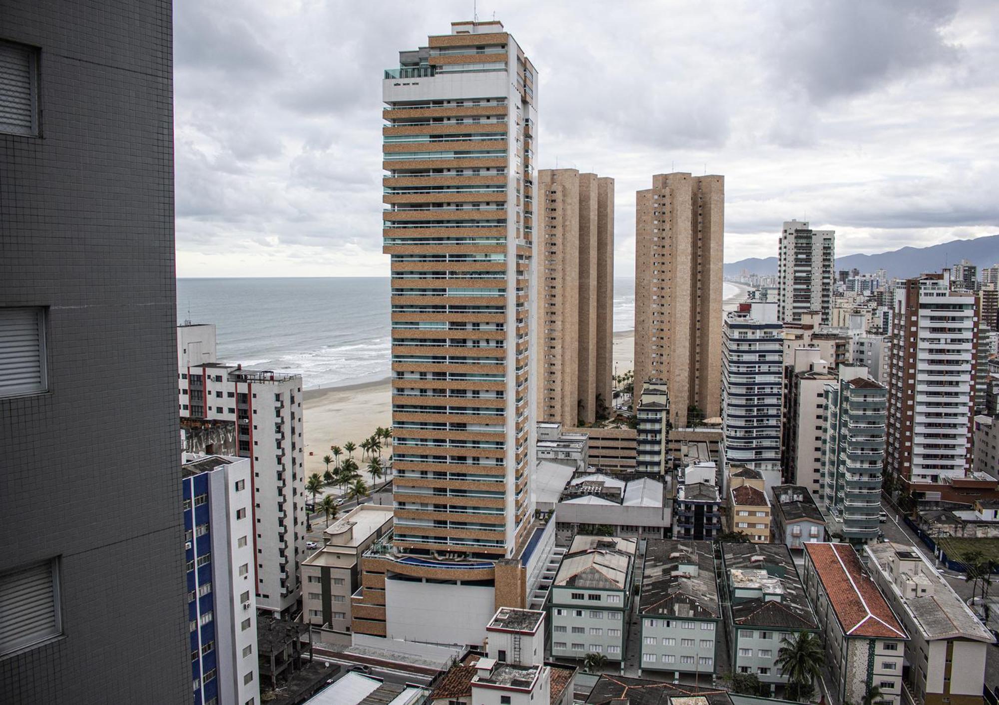 Apartamento Maravilhosa Vista Praia Grande  Exterior foto